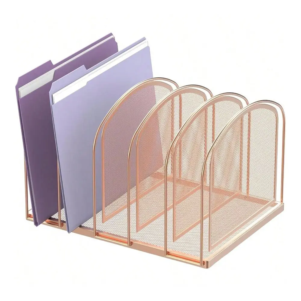 

Органайзер для документов на стол, 5-секционный сетчатый вертикальный держатель для файлов, настольный органайзер, сортировщик для документов, держатель для папок