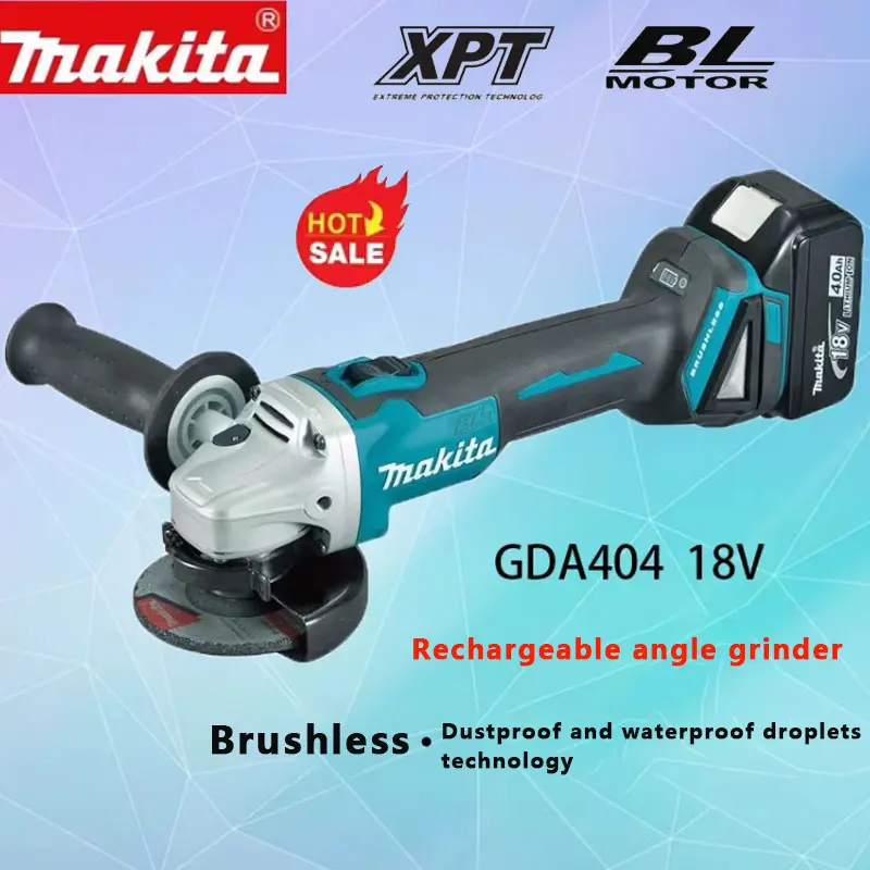 

Makita rechargeable angle grinder DGA404Z brushless lithium battery angle grinder DGA402Z grinding and cutting machine