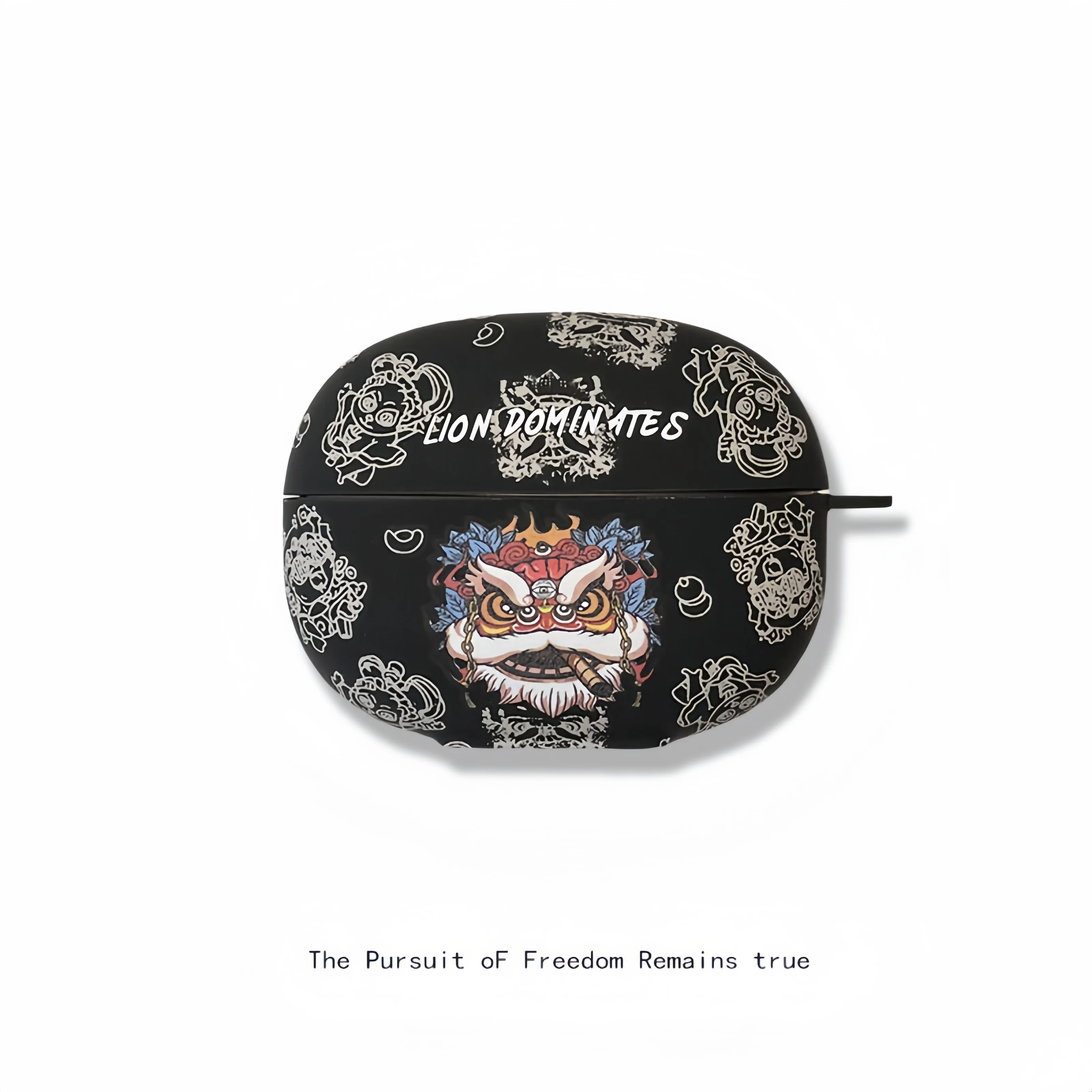 

for Shokz OpenDots ONE E310 Case Earphone Silicone Cool Lion Earbuds Cover with Hook Protective Cover With Hook