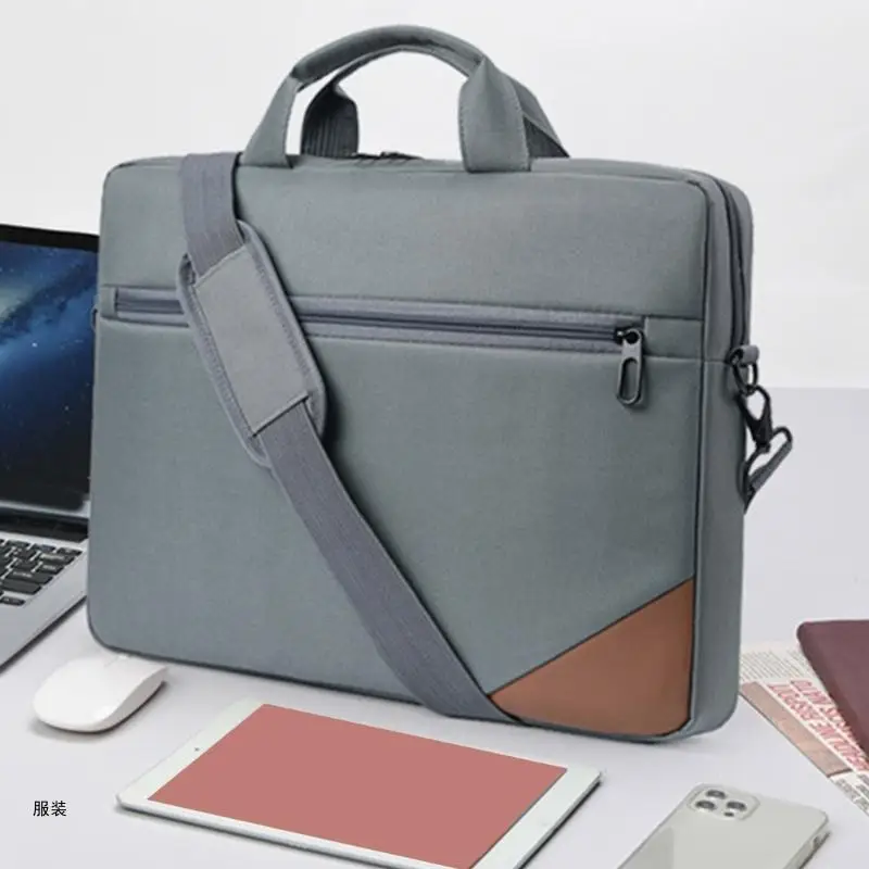 D0ud bolsa tote para computador, maleta fina para notebook 15.6 polegadas, bolsa ombro mensageiro para laptop,