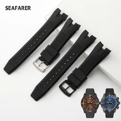 For Citizen Silicone Watch Strap Aw1475 1476 1615 Ca4154 Notch Rubber Watch Chain Male 24M