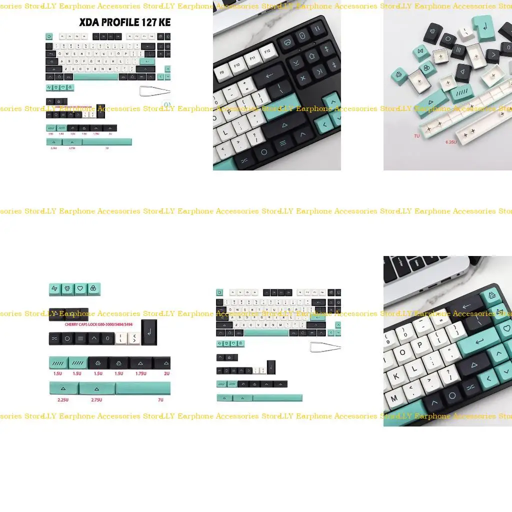

462E толщина PBT-клавиш 127-ключ 5-боковые сублимация красителя XDA для ключей для MX Swiches