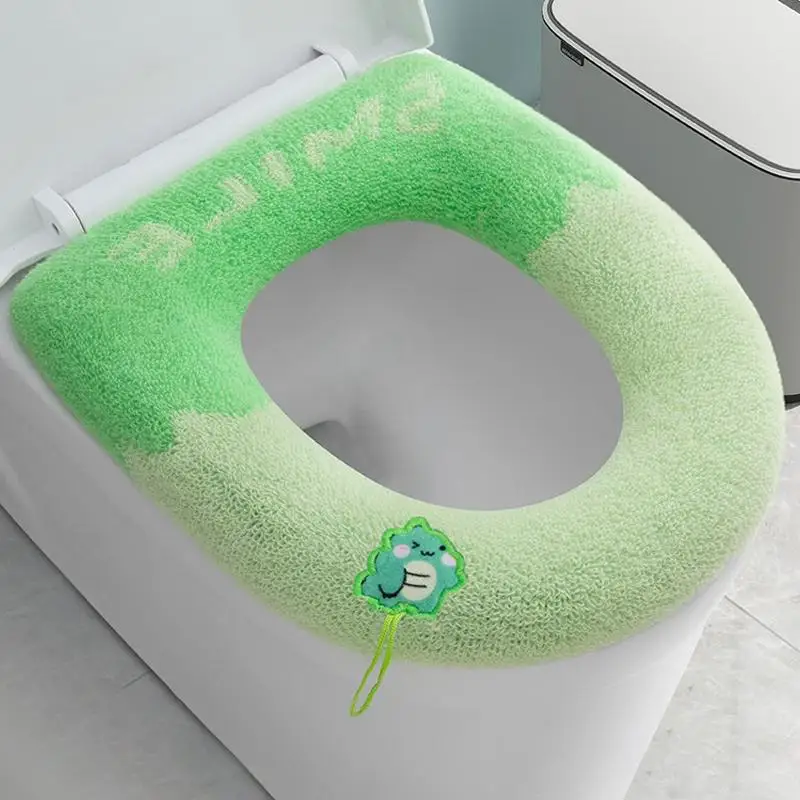 1Pcs Bathroom Toilet Seat Cover Soft Warmer Washable Mat Cover Pad Cushion Seat view 5