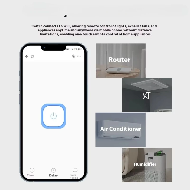 واي فاي مفتاح ذكي وحدة تحكم بالمؤقت اللاسلكية عن بعد مع التحكم الصوتي ماكس. 10A الحالي #2