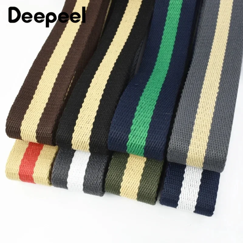 2/5/10M 38mm Thick Polyester Cotton Webbing Jacquard Ribbon Bag Strap Tape for Clothes Hats Belts