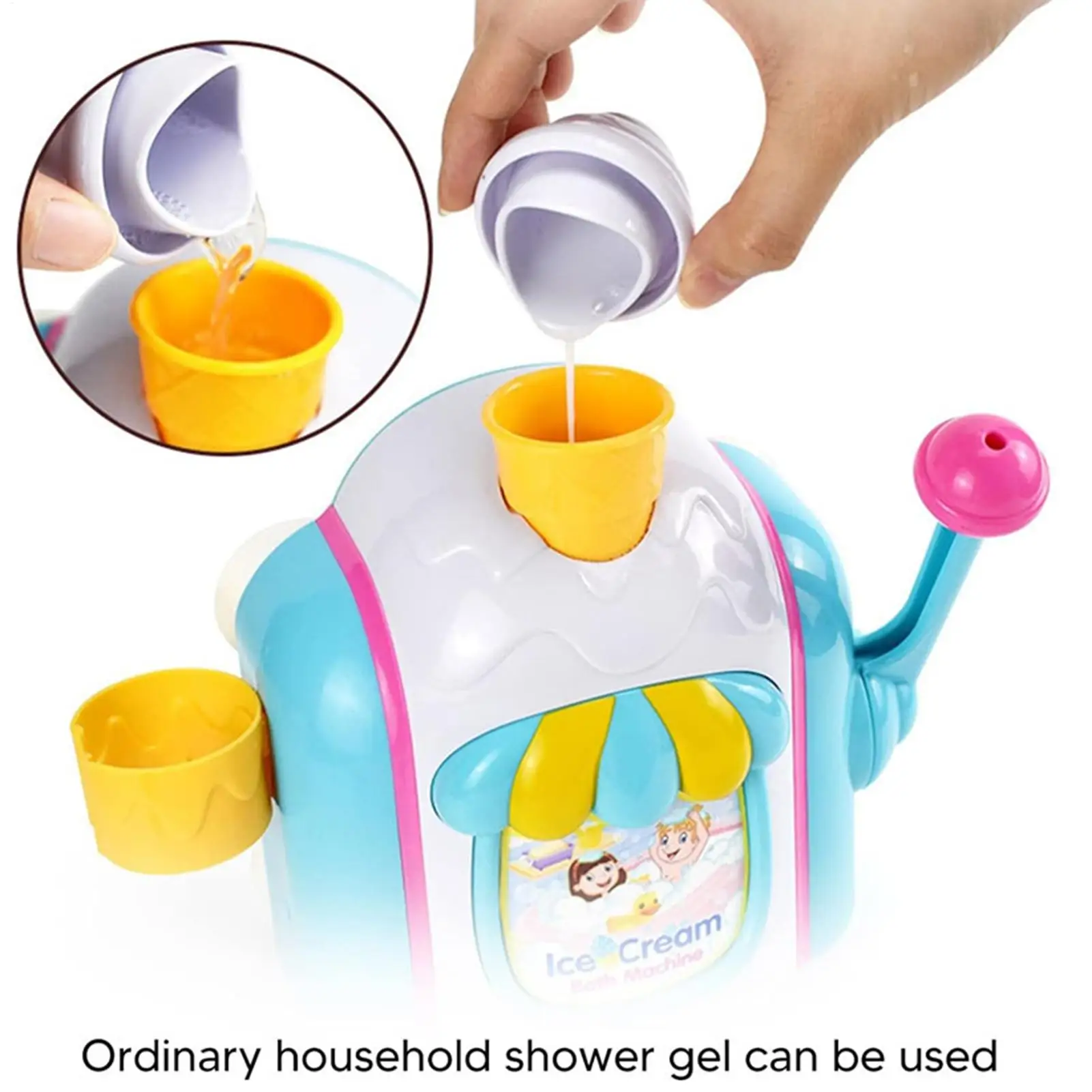 Nouveau jouet de bain pour bébé Machine à bulles fabricant de crème glacée en mousse piscine baignoire Machine à savon jouets de salle de bain pour enfants garçons filles