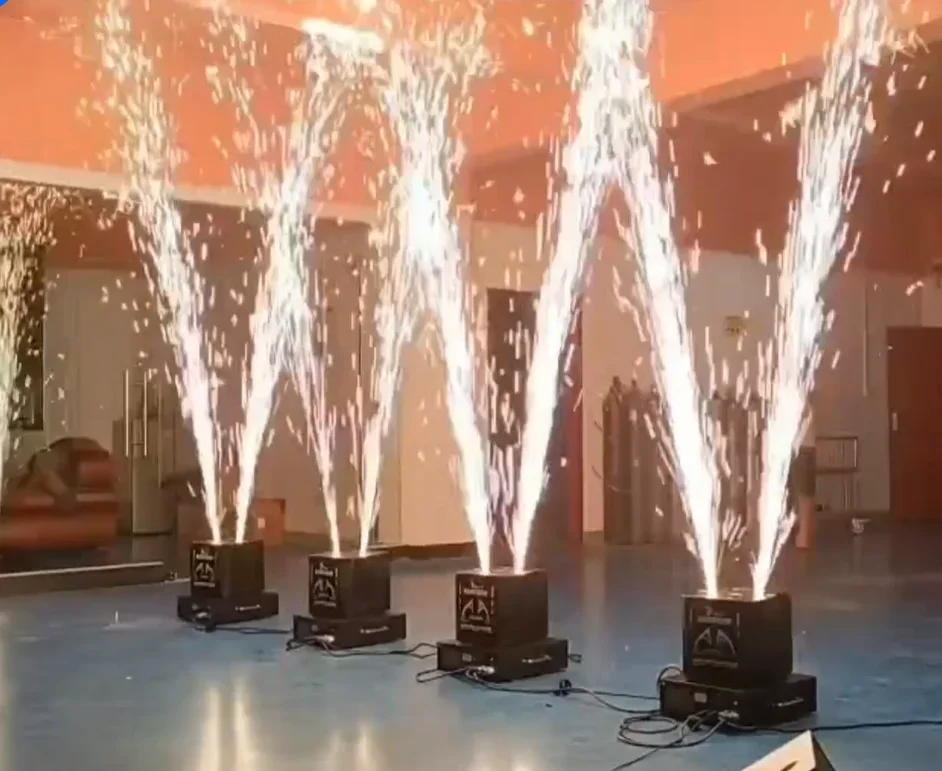 

1300w sparkle cold machine spin spark powder machine remote control in wedding stage effect