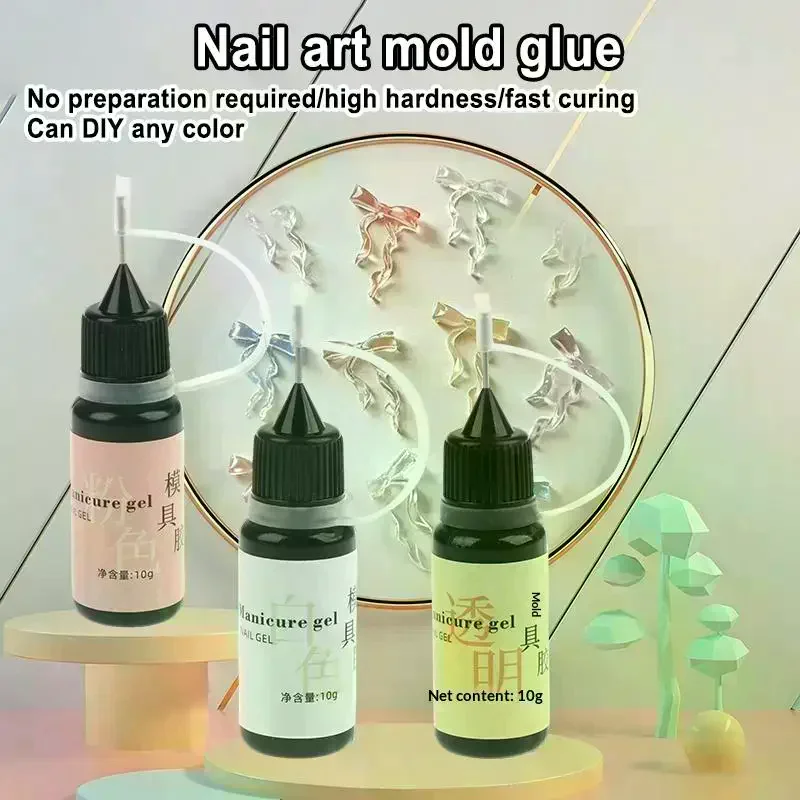 1Pcs 10g Nail Art Mold Glue With Fast Curing High Hardness No Prep Needed For Home Manicure Salon DIY Creation