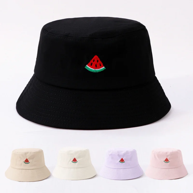 Fisherman's Hat With Watermelon Embroidery, Hats Men And Women, Outdoor Sports Cap All-Season Style