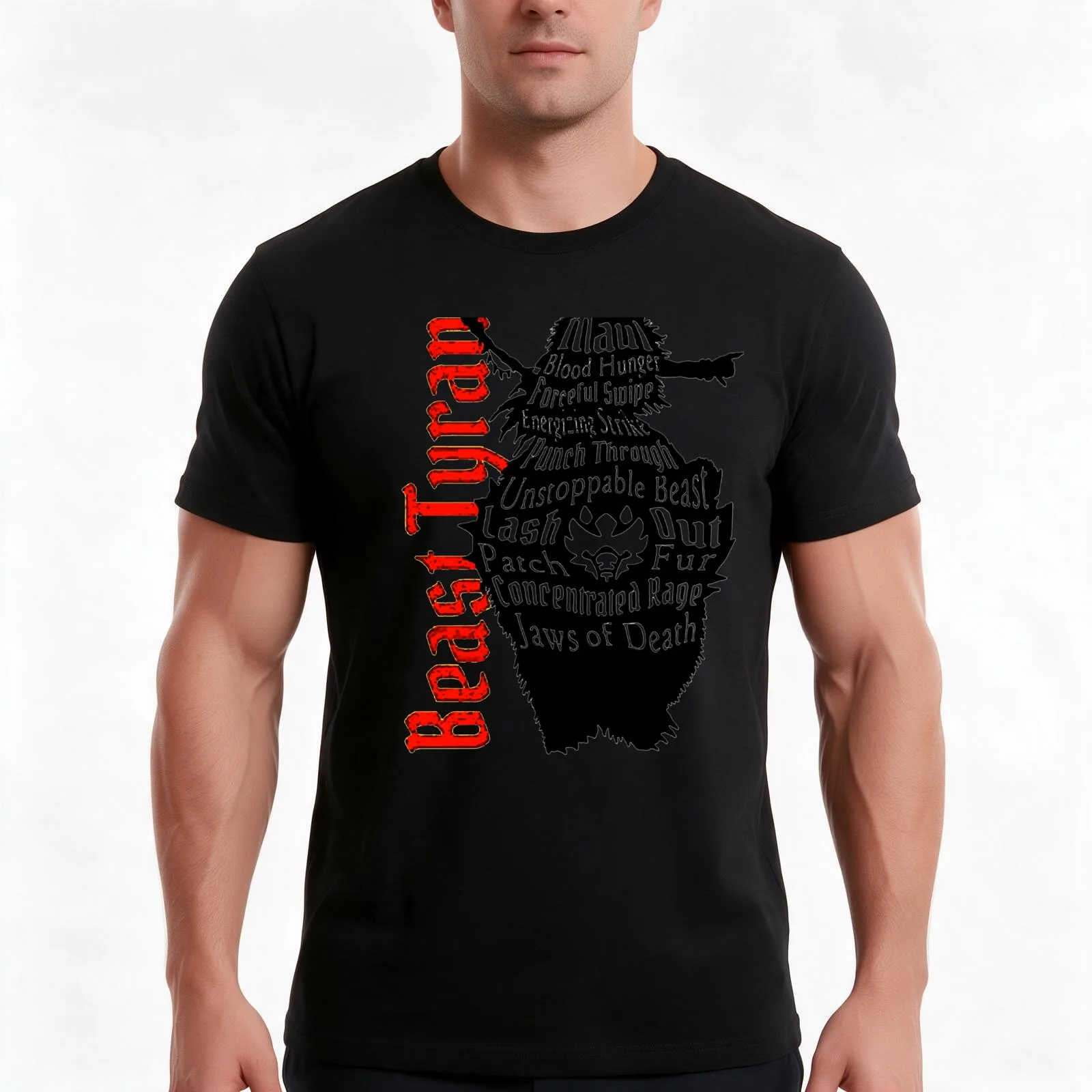 Gloomhaven Beast Tyrant Class Silhouette Classic T-Shirt, Summer Casual Cotton Tee, Oversized Streetwear Tops, Unisex Men Women