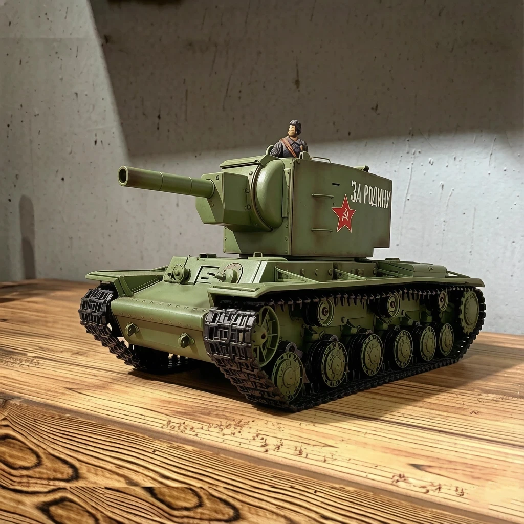 Hot Henglong 3949-1 Simulation Soviet KV-2 Heavy Tank 2.4G Fully Proportional Remote Controlled Large Tracked Military RC Model