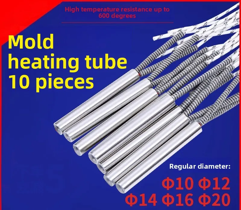 

10Pcs Electric Heating Tube Single Head Heating Tube Mold Dry Burning Heating Tube 220V