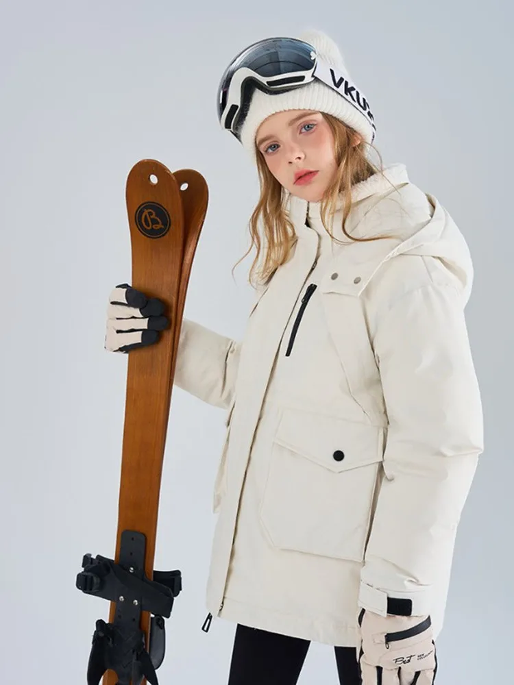 Mädchen-Skijacke mit Kapuze, Winterparka, dick, warm, wasserdicht, Kinder-Schneejacke, winddicht, Outdoor-Skijacke für Kinder von 5-14 Jahren, A5120 – Detail 15