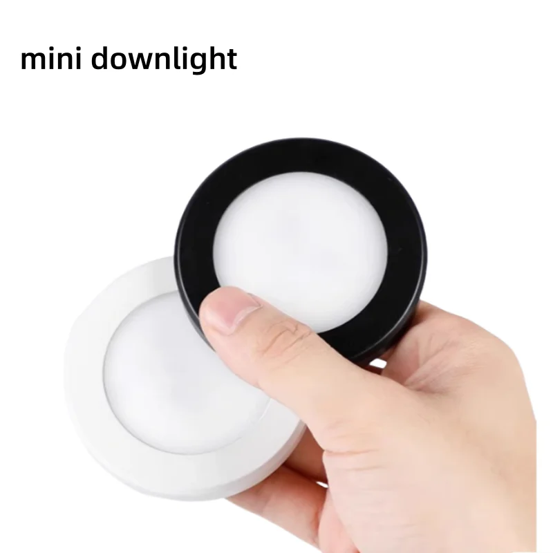 Oprawa LED typu Downlight Mini do montażu powierzchniowego 220V 240V 5W 7W Panelowe światło punktowe Ultra cienkie oświetlenie wewnętrzne Lampa do szafki kuchennej w domu