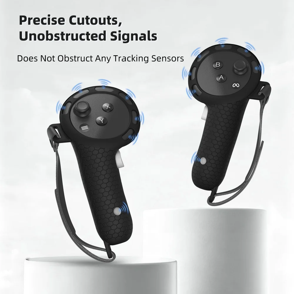 

Rechargeable Silicone Controller Grip Cover Anti-collision Handle Cover Grips Cover For Meta Quest 3S/Quest 3 VR Accessories