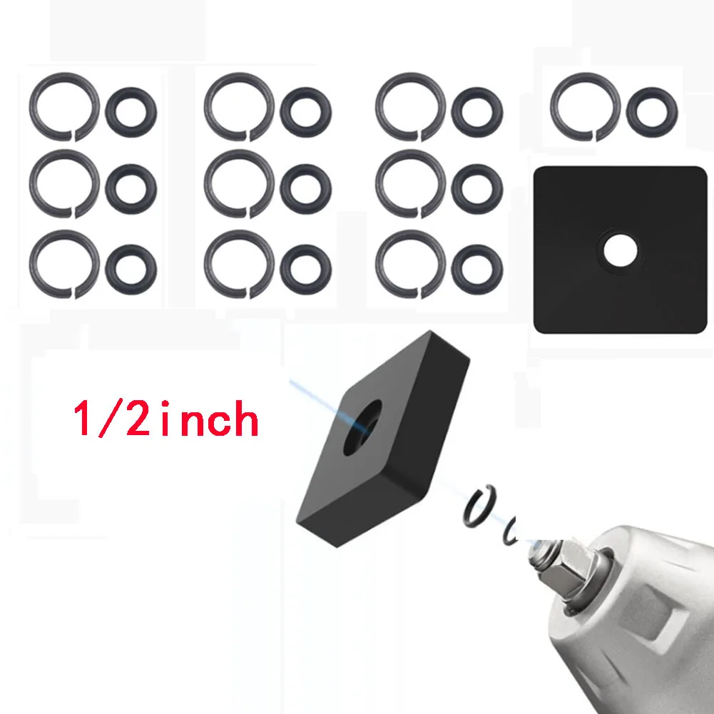 10Set 1/2 Inch Retaining Ring Clip With O-Ring Socket Impact Wrench Snap Ring Anti Detachment Impact Wrench Accessories