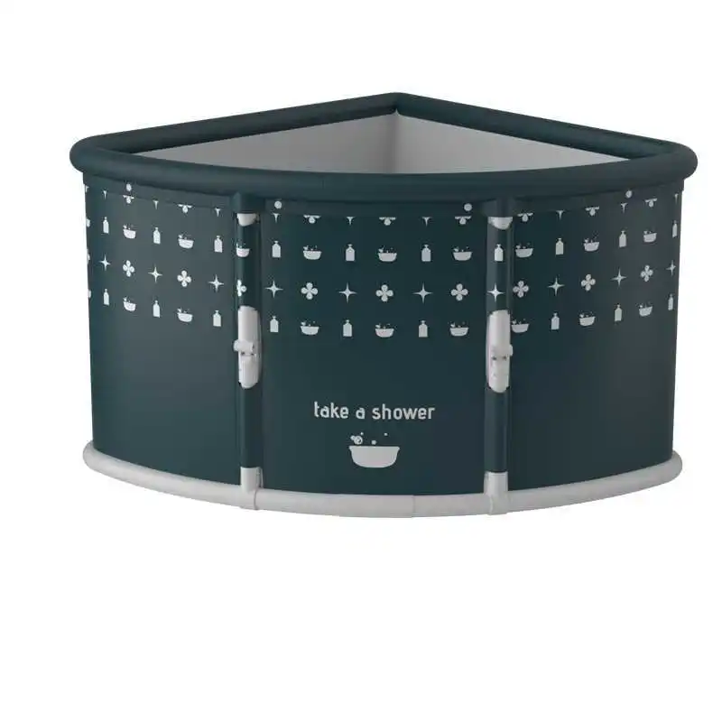 

Triangular Bathtub for Adults and Children, One-Button 1s Fold Tool Free Portable, Home