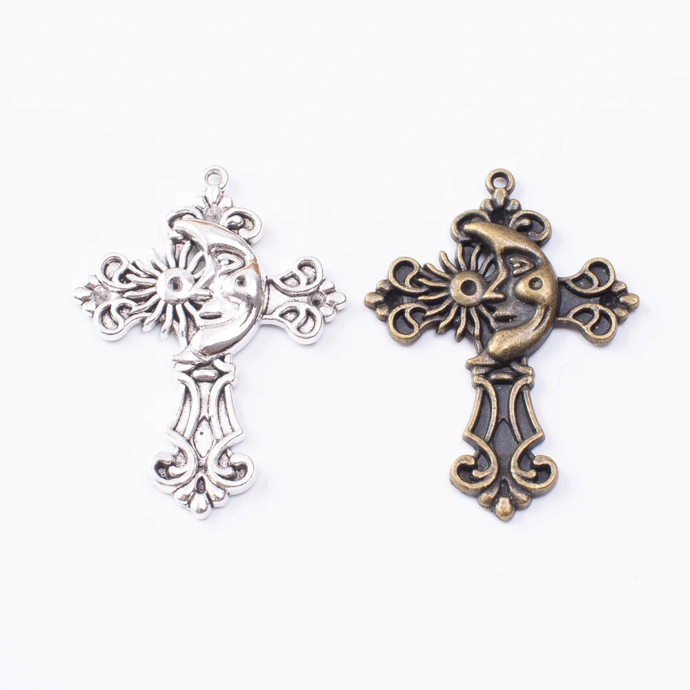 7pieces（Cross Pendan）vintage zinc alloy charm metal pendant DIY jewelry discovery making accessories1823