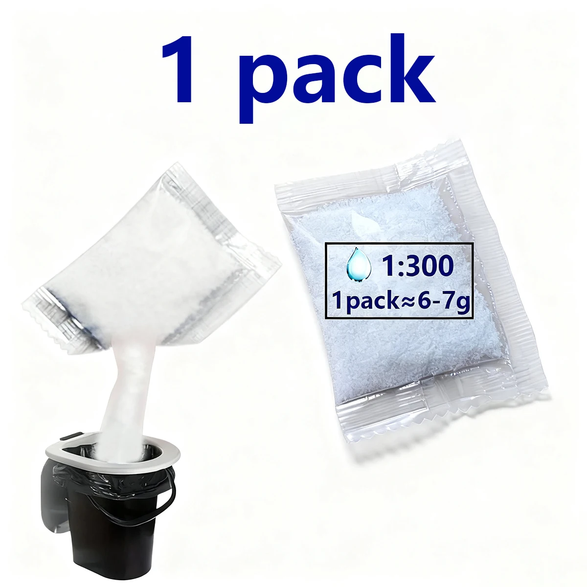 Umweltfreundliches Pulvergel für Camping-Toiletten - Absorbierendes, Geruchskontrollierendes Abfallgeliermittel für Tragbare Reisetoiletten