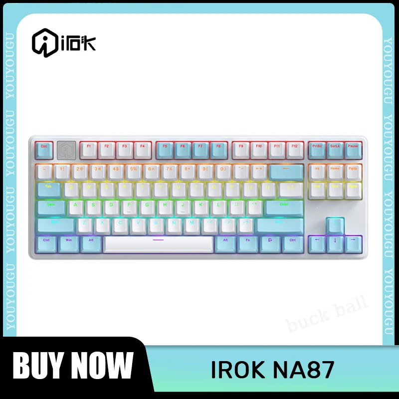 

IROK NA87 Gameing Keyboard Wired Mechanical Keyboards RGB Backlight HIFI Sound 8K Hot-swap Customizion Esports Gaming keyboards