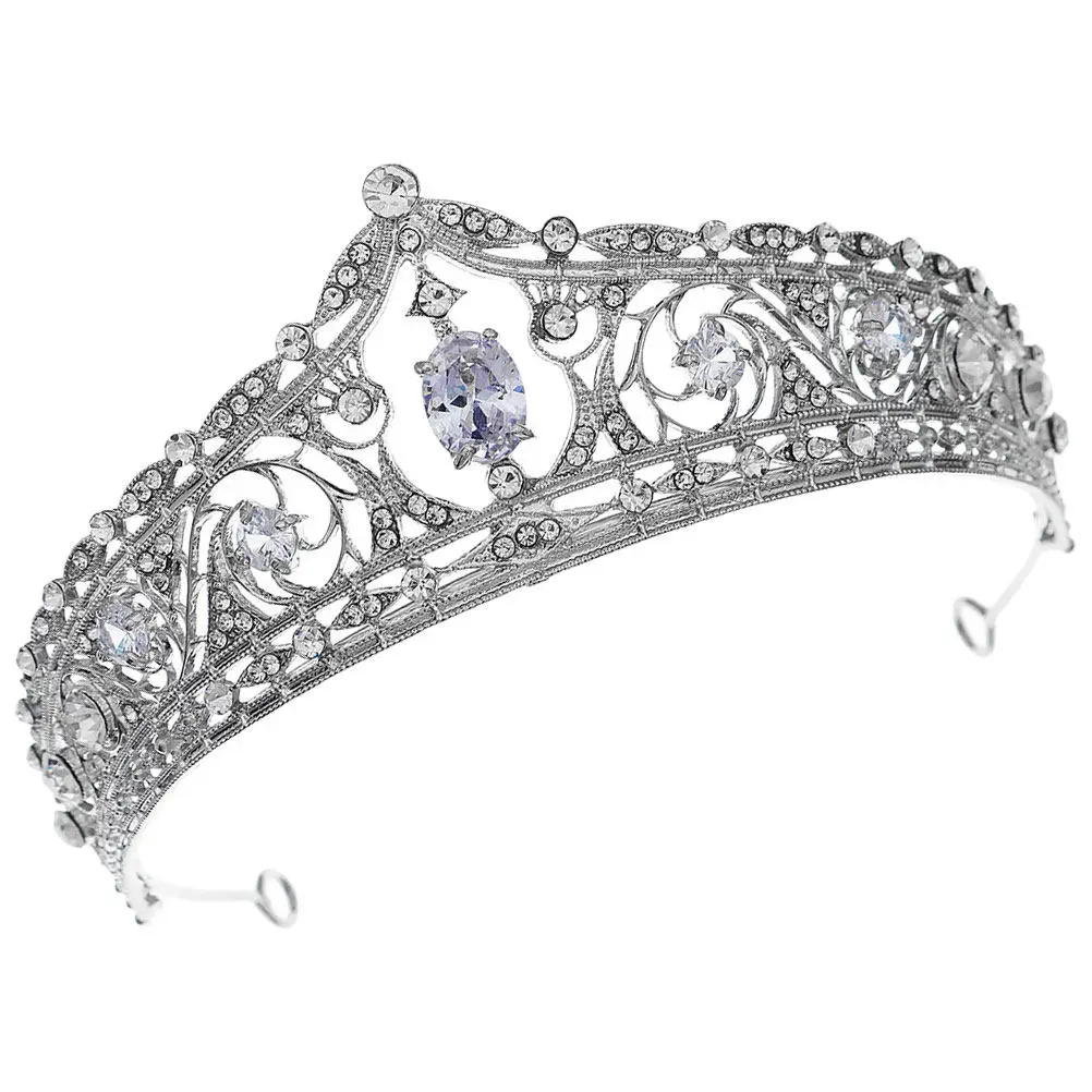 

Bridal Rhinestone Crown Tiara Elegant Wedding Bride Headpiece Delicate Shining Tiara for Women Decorative Crown Headdress
