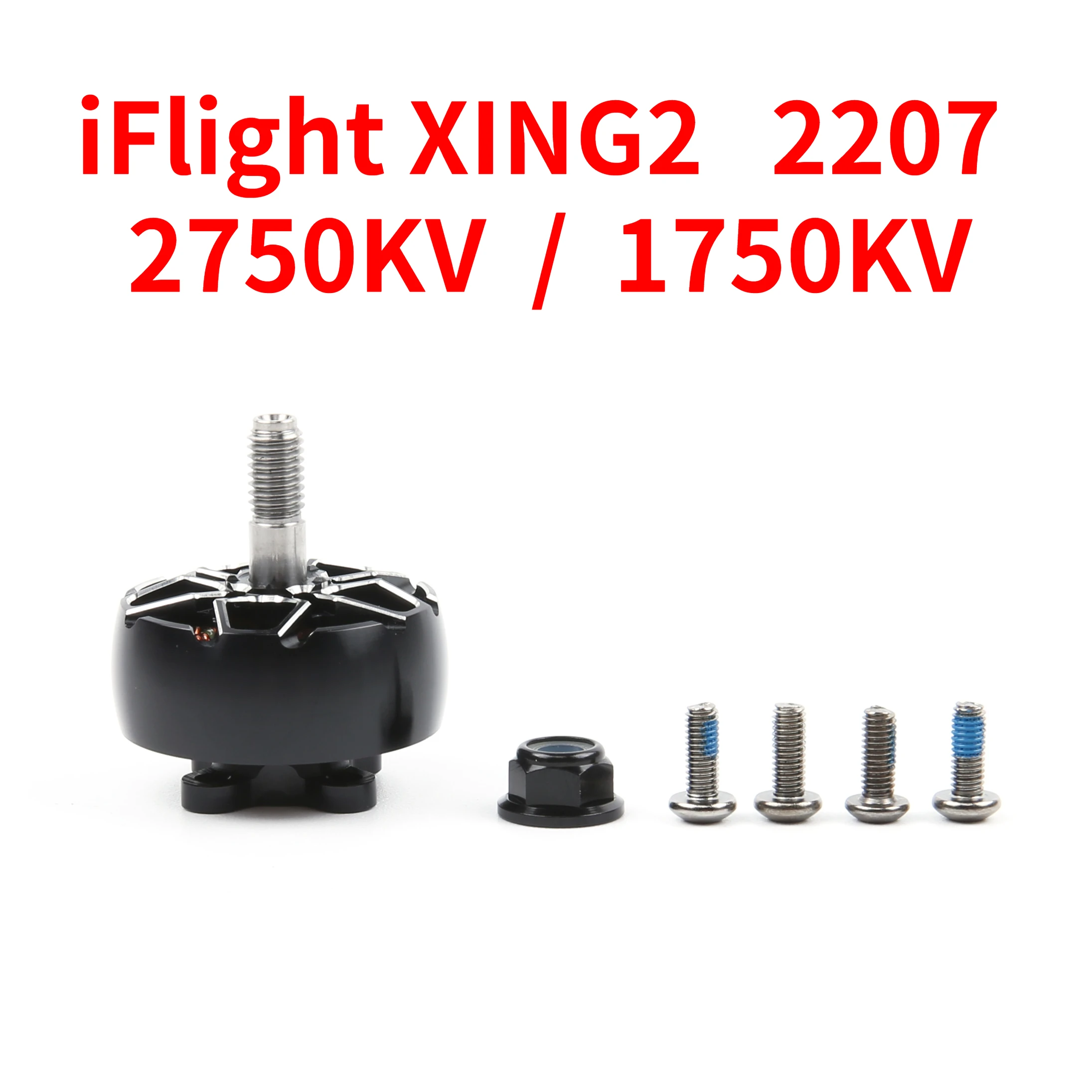 iFlight XING2 2207 2750KV 4S / 1750KV 6S FPV Motor Unibell with 5mm titanium alloy shaft for Nazgul Evoque F5 FPV drone