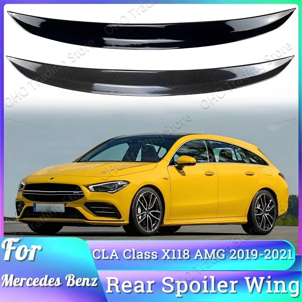 For Mercedes Benz CLA Shooting Brake X118 CLA180 200 220 250 CLA45 AMG 2019-2023 Rear Trunk Spoiler Wing Tail Trunk Body Kits