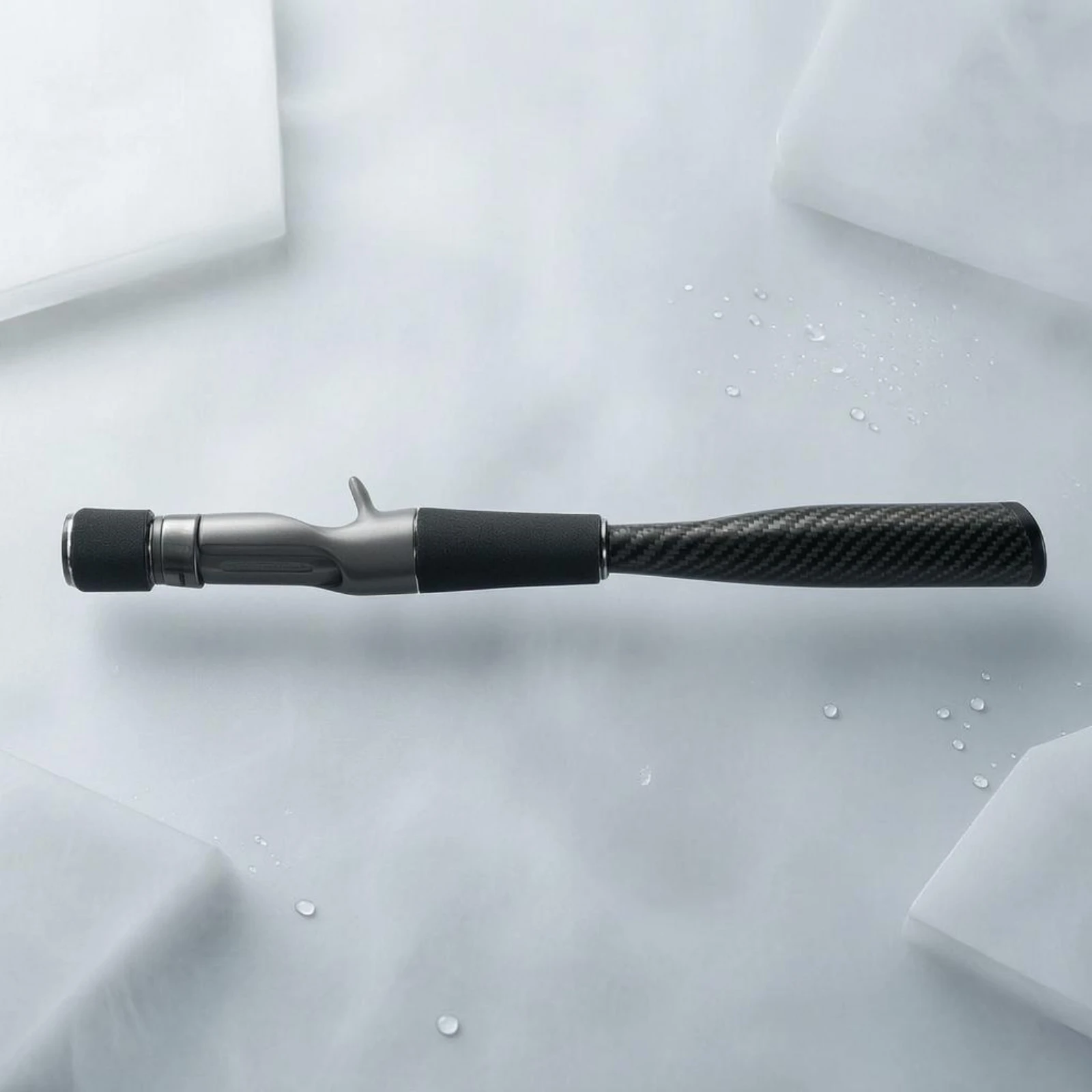 

Integrated Rod Handle Woven Finish Carbon Fiber Rod Grip Textured Fishing Grip Long-Lasting Even Feel