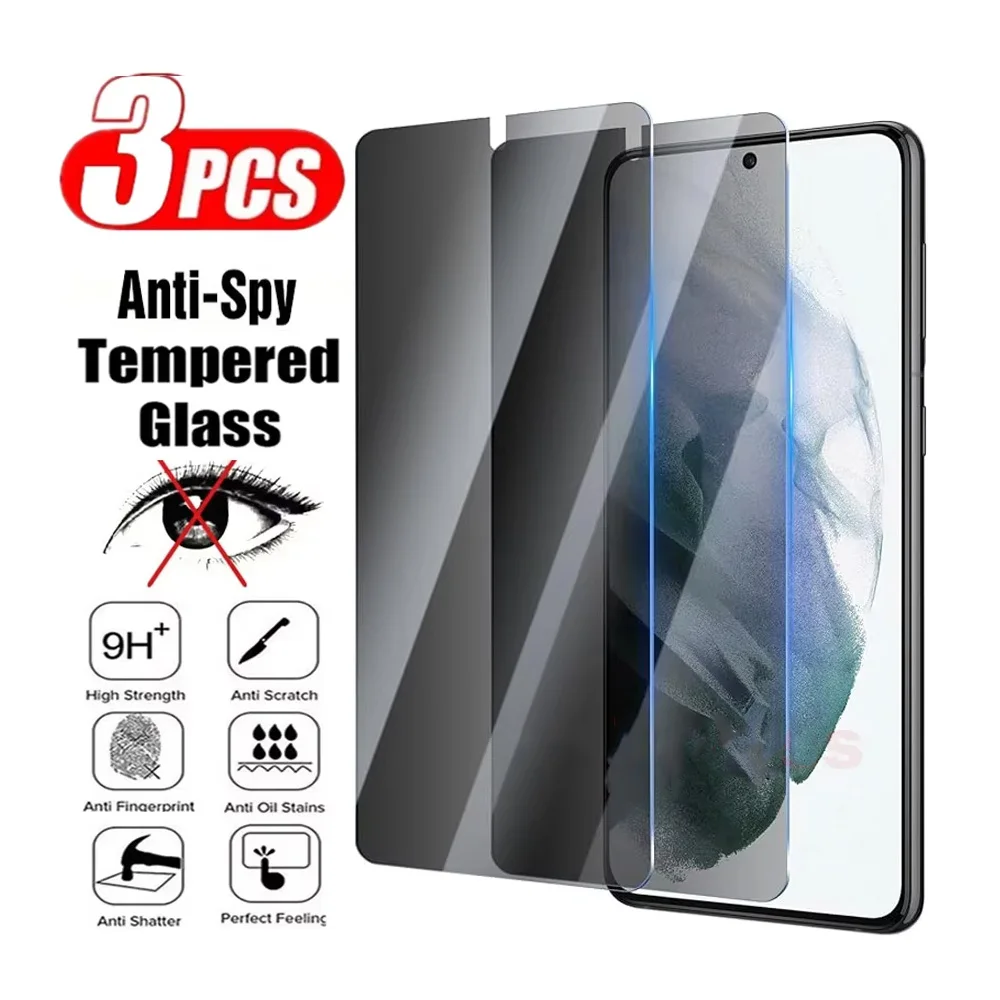 

3pcs Privacy Screen Protector For Samsung A57 A56 A37 A36 A16 A17 A26 A55 A35 A34 A20 A80 A71 A03 Tempered Glass Anti Spy Film