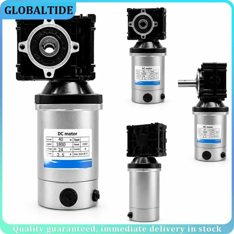 450W DC Worm Gear Motor 12V High Power Variable Speed Reduction Gearbox Electric Motor for Industrial Automation