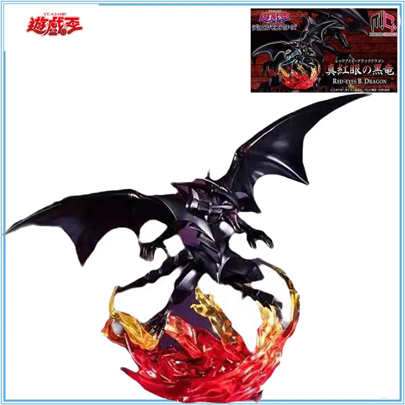 

In Stock Megahouse MC Duel Monsters Blue-Eyes White Dragon Original Anime Action Figure Model Kit Toy Gift For Children Collect