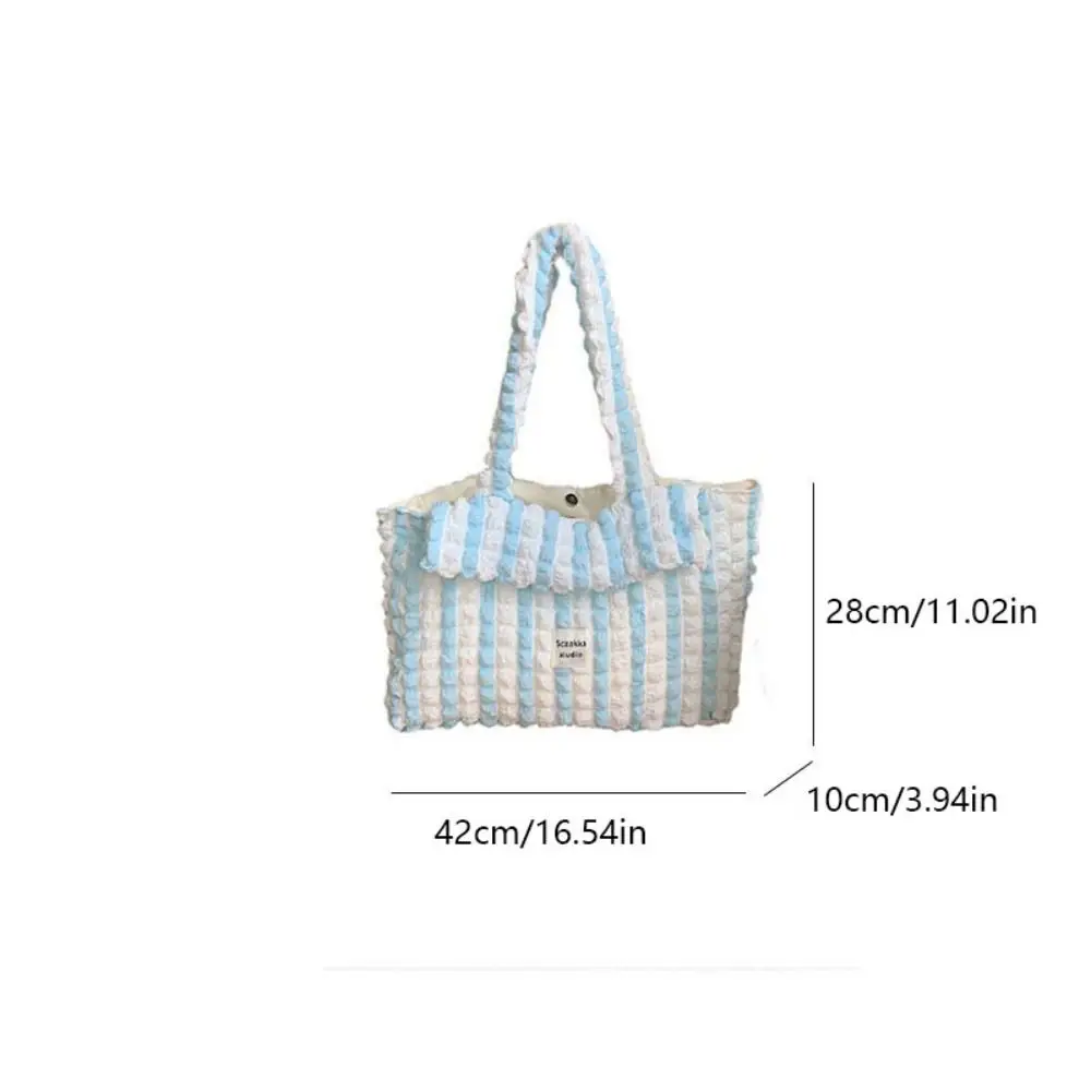 Cute Cloud Bubble Crossbody Bags para mulheres, pano da moda, sacos de mão de grande capacidade, ombro, livros