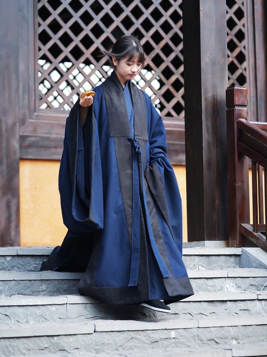 

Autumn and winter styles, woolen crane cloak, Ming Dynasty Hanfu, Taoist traditional Taoist robe, men's and women's styles, plai