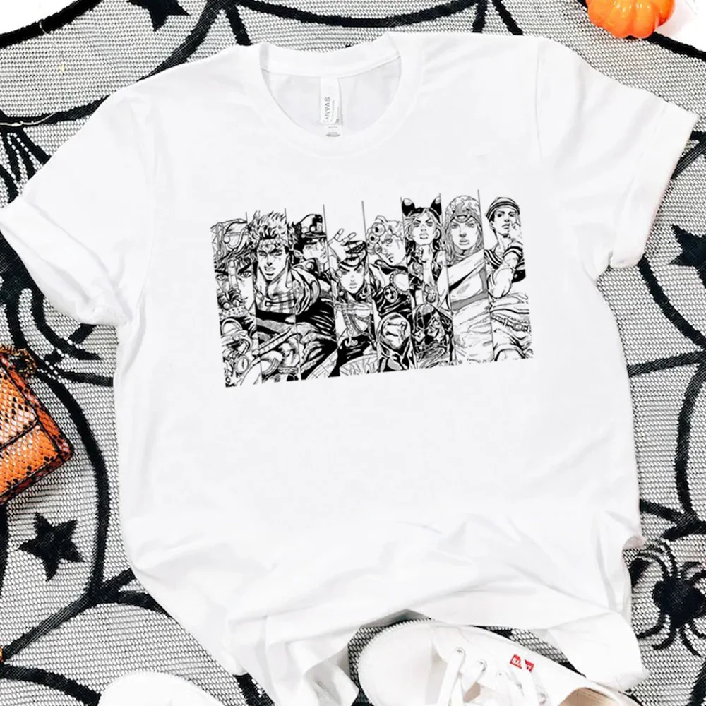 Jojo Bizarre Adventure Steel Ball Run top tees teen manga emo funny clearance sales tshirt graphic Retro grunge party jojifuku