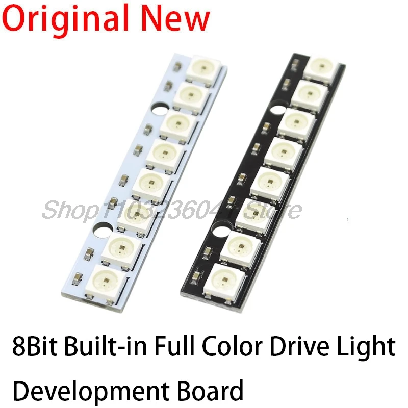 1PCS 8*1Bit 8 Bits WS2812 WS 2811 5050 RGB LED Lamp Panel Module 5V 8-Bit Rainbow LED Precise Light For Arduino 8 channel Lights