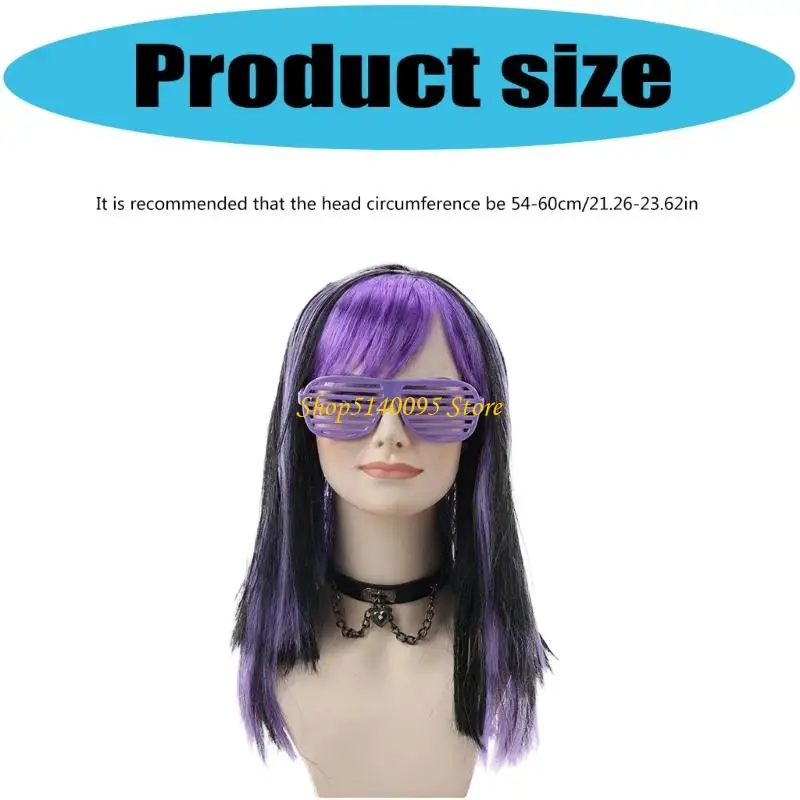 DXAE 파티 가발 긴 물결 모양의 곱슬 가발 코스프레 가발 할로윈 가발 Bang Omber 의상 가발 여자 여자를위한 가발 척