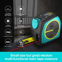 Mileseey Digital Laser Rangefinder and Laser Tape Measure 2 in 1 with LCD Display Digital Laser Tape M