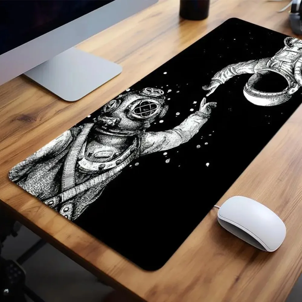 CIFBUY Astronaut Gaming Mouse Pad Rectangular Extended Desk Mat Non Slip Rubber Base Smooth Surface Office Keyboard Rug Mat