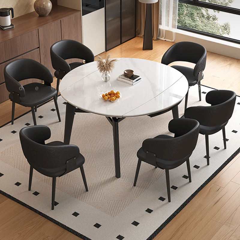 

Marble Nordic Dining Table Modern Lounge Poker Children Dining Table Space Saving Round Mesas De Comedor Living Room Furniture