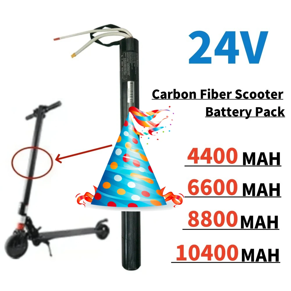 

24V 4.4Ah 6.6Ah 8.8Ah 10.4Ah Lithium Battery Pack Carbon Fiber Scooter Electric Scooter Battery Pack with BMS