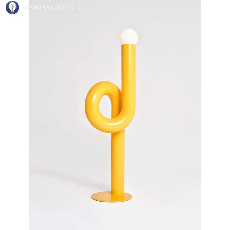 Curved tube bulb floor lamp Hotel lobby lamp Model room Living room Soft decoration engineering lamp