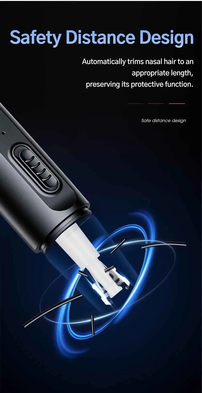 Rasoio elettrico per naso e orecchie rifinitore viso lavabile_voghion.com