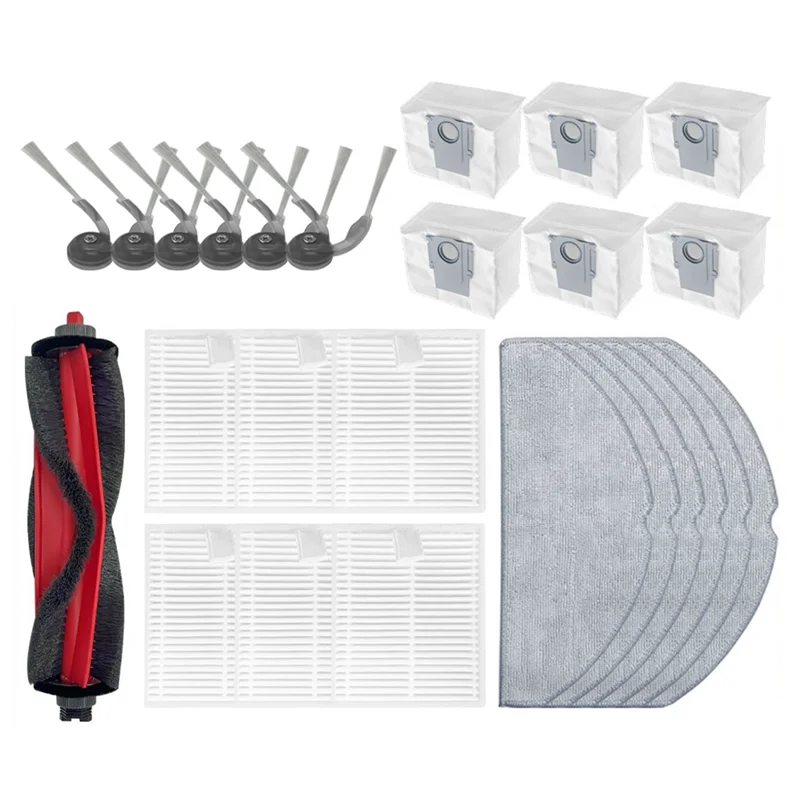 KEOL-For Roborock Q7 M5/Q7 L5/Q7 TF/Q7B/Q7T Plus قطع غيار-فرشاة جانبية رئيسية كيس لجميع الغبار ممسحة قماش مرشح ملحقات عدة