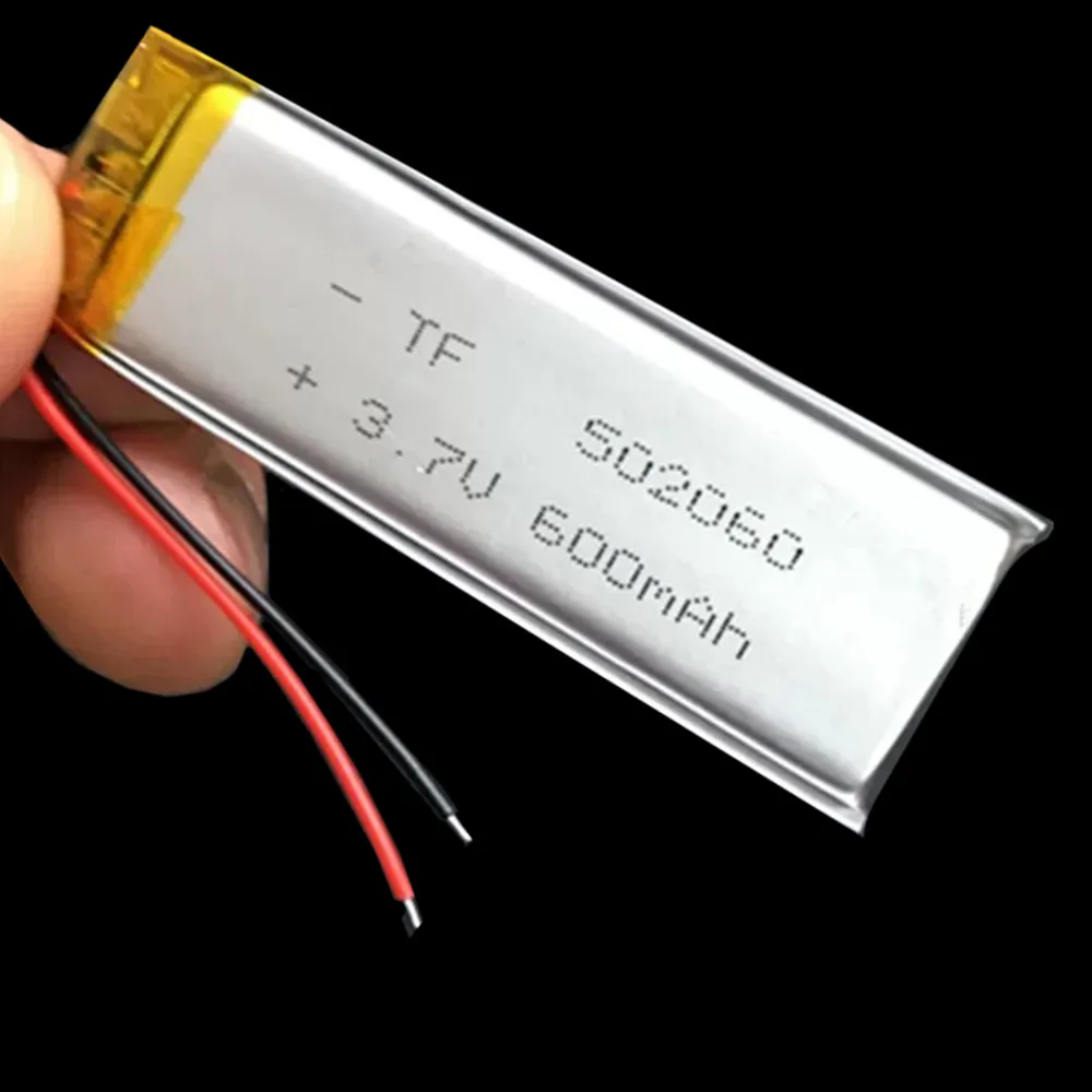 1-10pcs 3.7V 600mAh Lithium Polymer Rechargeable Battery 502060 For Mp3 MP4 GPS bluetooth ebook power bank bluetooth speaker