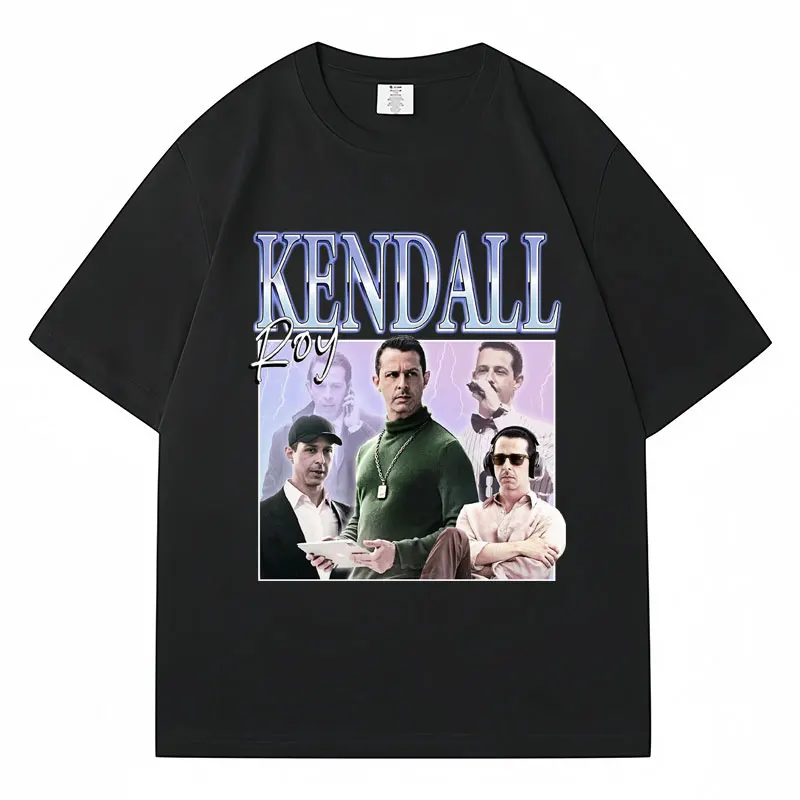 Kendall Roy Graphic T Shirt Succession Logan Homage Tv Show Krótki rękaw Moda Męska Damska Casual 100% Bawełna T-shirty Prezenty