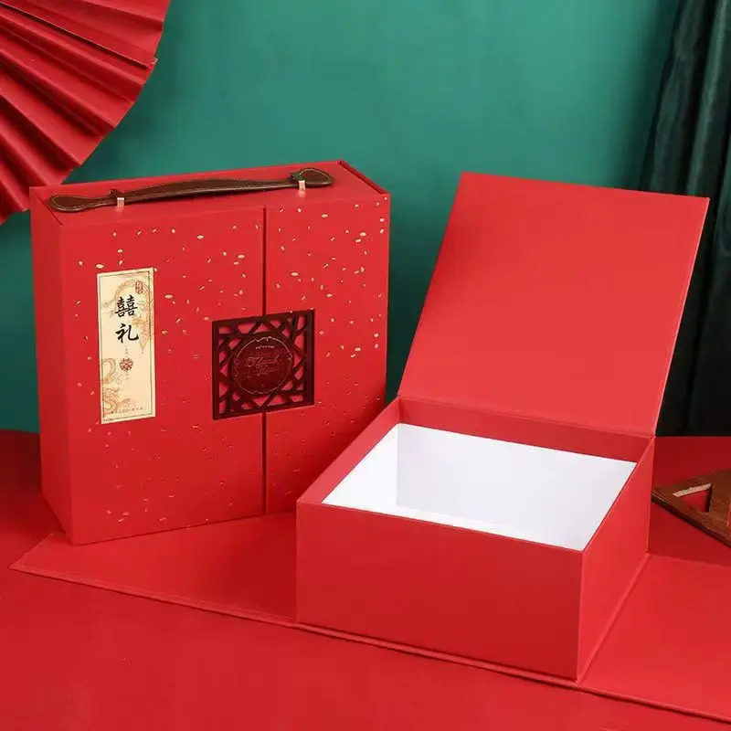 Customized Wedding Candy Box Box High-end Double Open Flip-top Candy Box Wedding Box