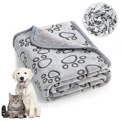 Soft Fluffy High Quality Pet Blanket Cute Cartoon Pattern Pet Mat Warm and Comfortable Blanket for Cat Dogs Cat Bath Towel