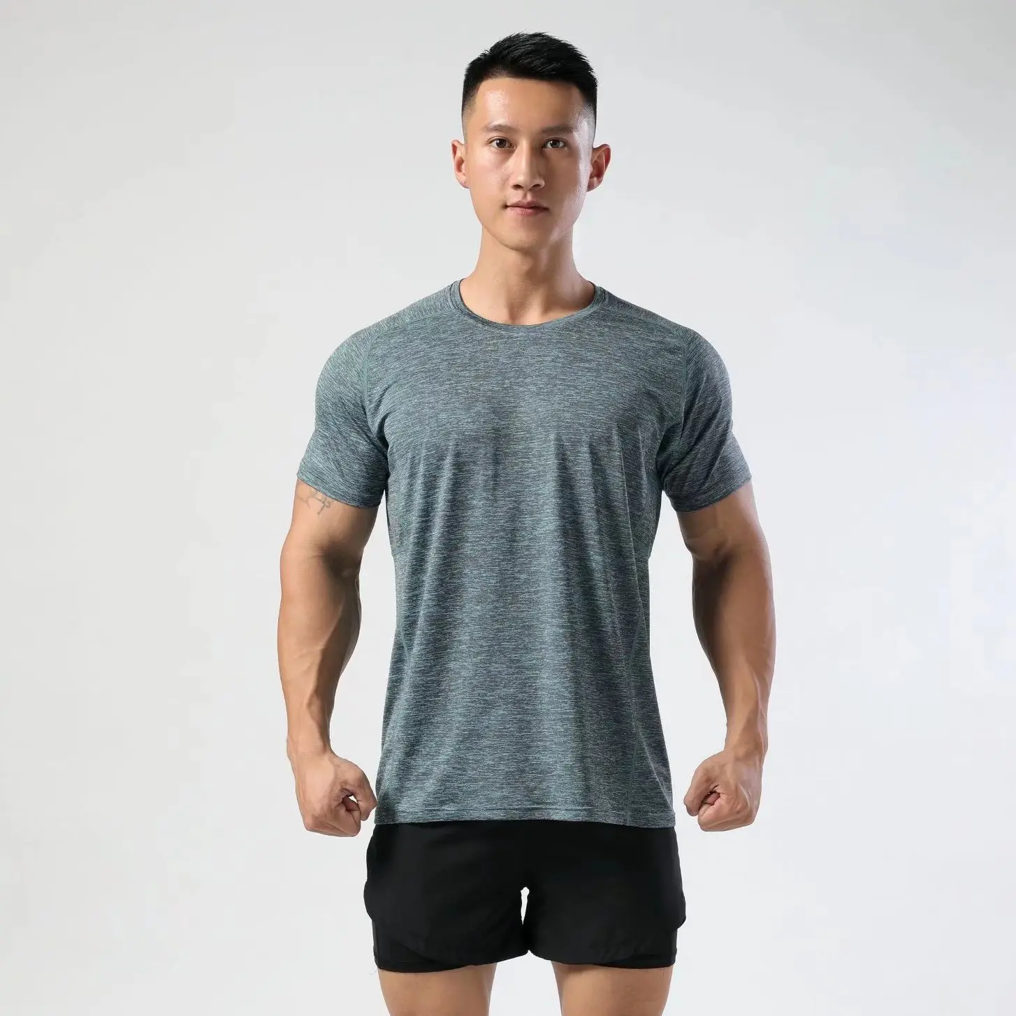 

NEW High Quality Men T-Shirt Summer Running Short Sleeve Gym Sports Training Tops Outdoor Jogging Leisure Breathable T-Shirt