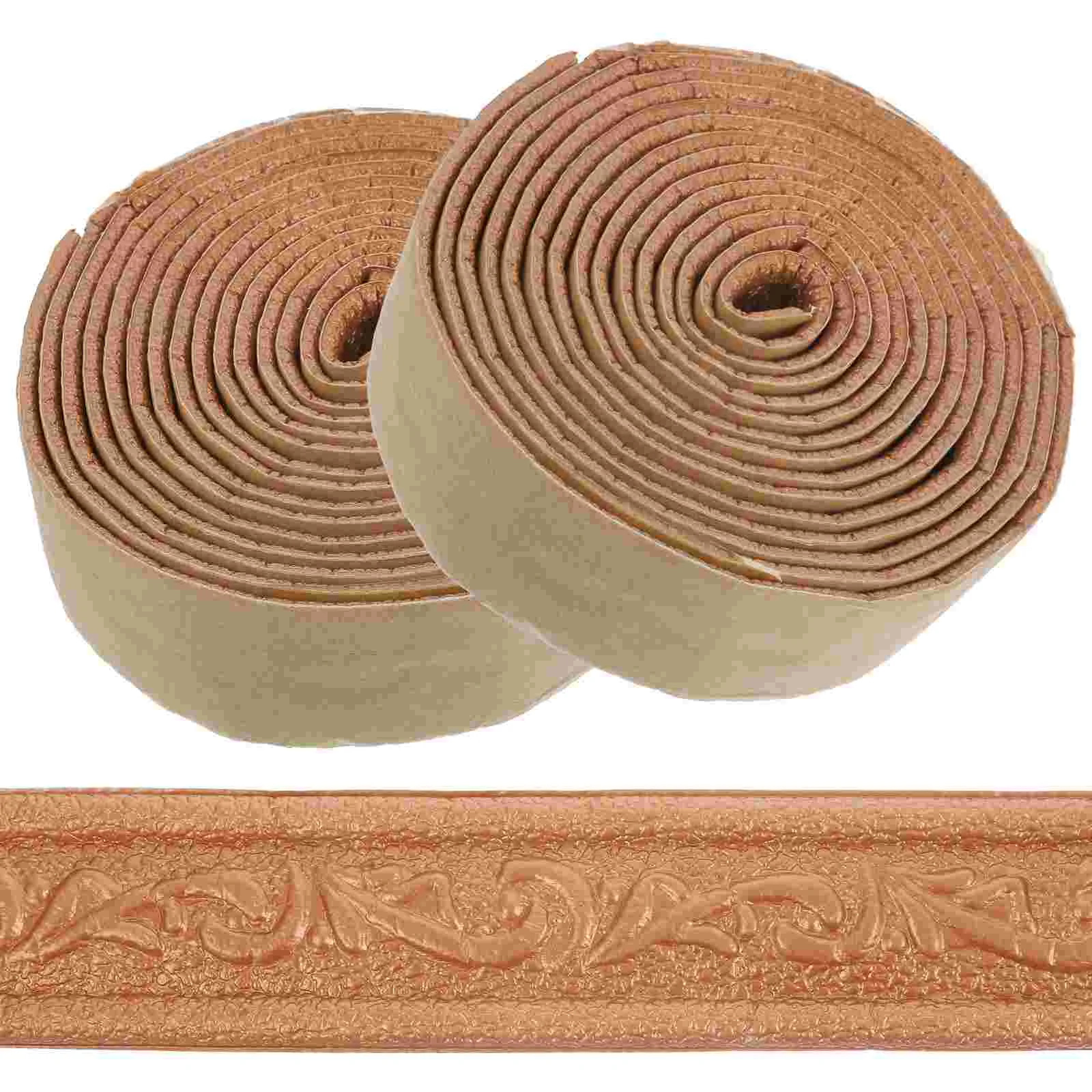 2 Rolls Decorate Peel and Stick Trim for Wall Edge Finishing Tile Self Adhesive Corner Foam Molding Flexible Trims