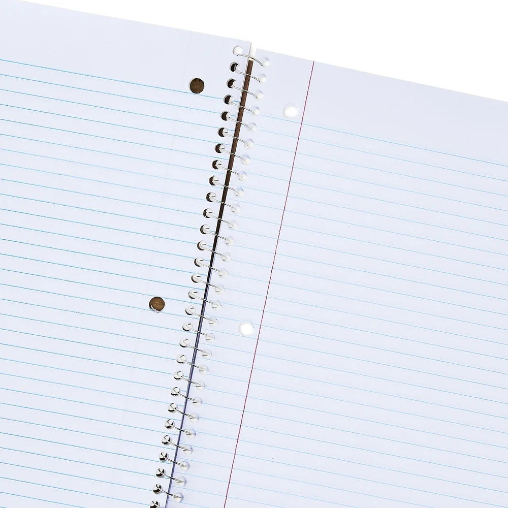 دفتر قاعدة الكلية الحلزوني 24 عبوة من 8 × 10.5 بوصة 70 ورقة من اللوازم المدرسية الخضراء المثقبة للغاية